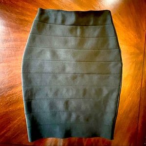 Stretchy skirt. Down to your knee
